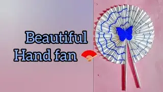 DIy easy paper handmade fan 🪭 how to make easy paper 🪭#diy #craft #papercrafts #art #handmadecraft 