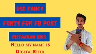 How to use fancy fronts in facebook post and instagram bio
