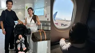 Guess our vacation place🤔|Choekyis first flight #tibetanvlogger #young #couple #belgium