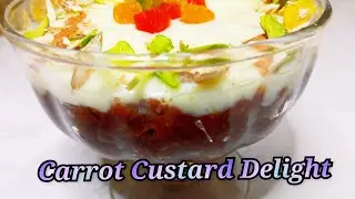 Carrot Custard Delight Recipe| Kala gajar ka halwa and rabdi Recipe