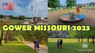 GOWER MISSOURI 2023 | WALKING AND PLAYING |  VETERANS MEMORIAL PARK  | FILIPINA-AMERICAN COUPLE