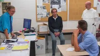 Ed Farmer visits Mr. Arellano's 9th-period class.