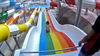 Rainbow Racer Water Slide at Waterpark Cankaya