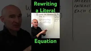 How to Rewrite a Literal Equation