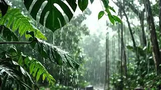 ASMR rain in the forest for relaxation
