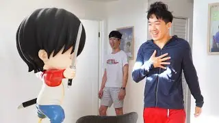 Surprising My Roommate with a Life-size Anime Figure