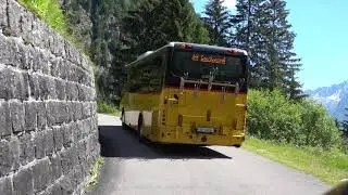 Behind the post coach on the pass road with posthorn