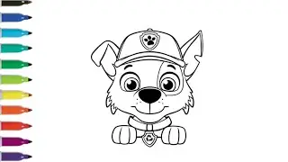 Rubble and Ryder Paw Patrol Drawing, Painting & Coloring For Kids and Toddlers_ Child Art
