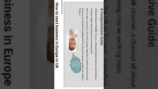 Start a European Business Easy #ukbusinesses #business #europe #businessstudies