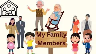 Learning Family Members With Names| The family members in English for kids| Kids vocabulary