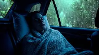 Soothing Rain & Gentle Thunder on Cozy Car Ambience 🌙 Relaxing White Noise for Deep Sleep