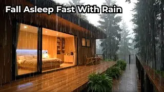 Rain & Thunder on Wooden Cabin in Woods No Ads – 10 Hours Sleep Sounds for Insomnia Relax Study