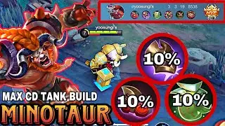 40% CD!! MINOTAUR MAX CD TANK BUILD TOP 1 GLOBAL  IS OP!! [ MUST TRY ]