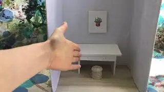 DIY barbie office / easy doll art and barbie seat