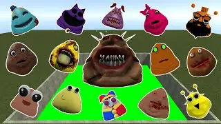 SPARTAN KICKING POU BOU FAMILY FROM BOU'S REVENGE Of POU and SPRUNKI POU inTOXIC HOLE Garry's Mod!!!