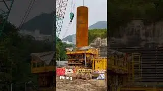 3m diameter over 50m deep piling