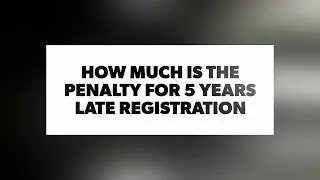 How much is the penalty for 5 years late registration of motorcycles