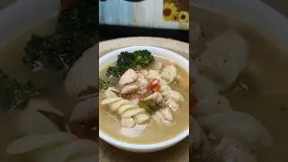 chicken soup 🍜/chicken soup with broccoli/Veg mix chicken soup recipe.#ytshorts #food #recipe #soup