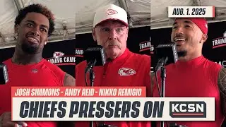 Andy Reid, Nikko Remigio, and Josh Simmons speak to media | Chiefs Pressers 8/1