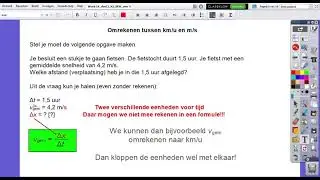 Beweging || omrekenen tussen m/s en km/h