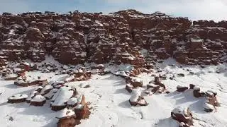 Goblin Valley, UT Snow Day in HD, Mavic Mini Drone