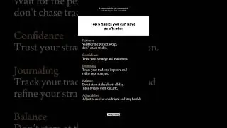 best habits for every trader✅#trader #trading #success #motivation #hardwork #binance #stockmarket