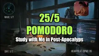 Post Apocalyptic Study Ambience Pomodoro Timer with Story Dark Lofi Rain