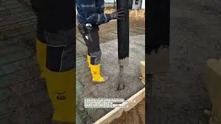 Perfect Concrete Compaction in Seconds #Construction #Concrete #Satisfying
