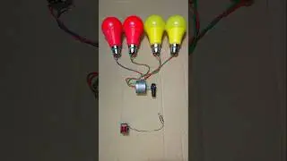 Powering Four LED Light With Mini Gear Box Coreless Motor #dcmotor #tech #shorts