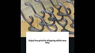 Upgrade Your Home Decor with 20 Cast Iron Triple School Style Coat Hooks - Free Shipping!