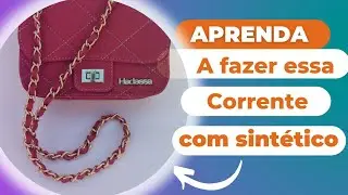 você consegue fazer essa alça de corrente com sintético? #coser #bolsa.