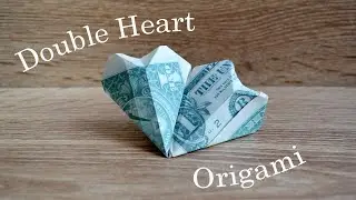 Cute MONEY DOUBLE HEART | Easy Dollar Origami | Tutorial DIY by NProkuda
