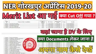 NER Gorakhpur Apprentice 2019 Merit List Declared | ner apprentice merit list 2020