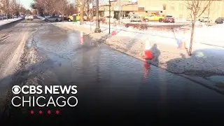 Water main break shuts down part of Devon Avenue in Lincolnwood