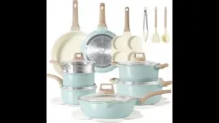 CAROTE 21-Piece Ceramic Cookware Set Review &ndash; PFAS Free & Non-Toxic!