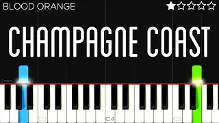 Blood Orange - Champagne Coast | EASY Piano Tutorial