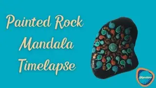 Satisfying Teal Copper and Orange Mandala Painting Timelapse