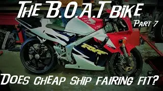 The B.O.A.T bike Part 7. Fitting cheap Chinese bodywork and suspension setup on the Honda RVF 400