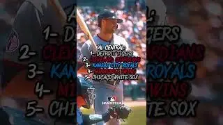 My predictions for each MLB division&rsquo;s standings at the end of this szn | #shorts #fyp #viral #god