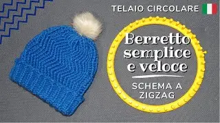 Tutorial telaio circolare - Berretto facilissimo con punto Ginepro (Loom knitting, Juniper stitch)