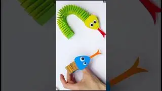 Amazing paper snake making / DIY Moving paper toys for kids/ Origami moving paper snake making ideas