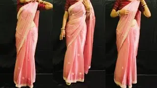 जिम्मी चू साड़ी पहनने का आसन तरीका। trending Jimmy Choo saree draping tutorial.