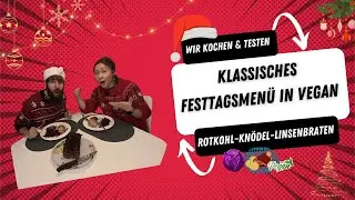 DER VEGANE WEIHNACHTS-KLASSIKER! 🎄 Braten mit Semmelknödel & Rotkraut (Festtags-Rezept)