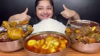 ASMR Eating CHICKEN BIRYANI MUTTON CURRY MOMOS NOODLES ZINGER BURGER MACARONI | FAST FOOD ASMR