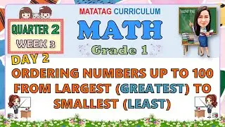 MATH 1 QUARTER 2 WEEK 3 DAY 2 ORDERING NUMBERS UP TO 100 FROM LARGEST (GREATEST) TO SMALLEST (LEAST)