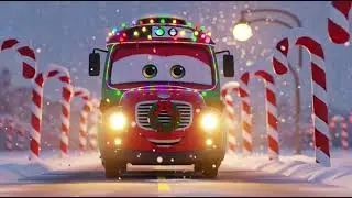 Candy Cane Forest Greets Santa Bus 🍭🌲🎅🚌 | Christmas Kids Song | Nursery Rhymes & Kids Songs