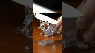 Most Satisfying Glass Cat Cutting Ever 🔪🐾 #asmrsounds #glasscat #cuttingasmr #satisfyingshorts