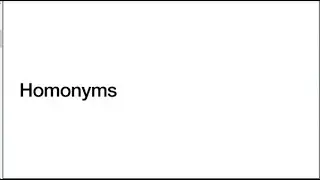 JNUEE 2021 | BA in foreign languages | Homonyms