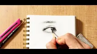 Satisfying Pencil Drawing ASMR : Realistic Eye 👁️ (No Talking)