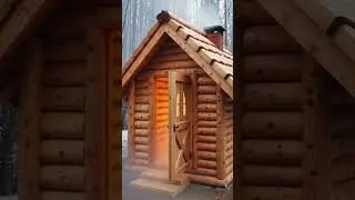 A cozy sauna in a cold winter in 20 seconds🤩🤩🤔